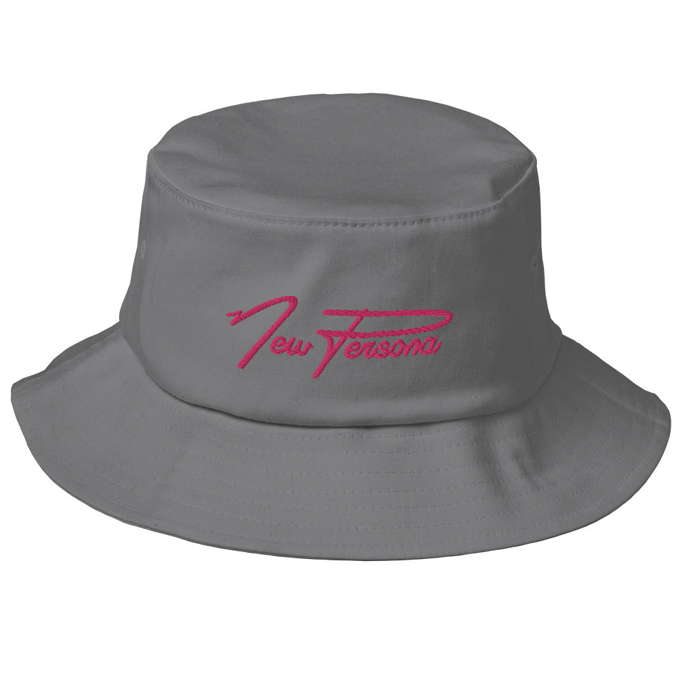 Old School Pink Logo Bucket Hat