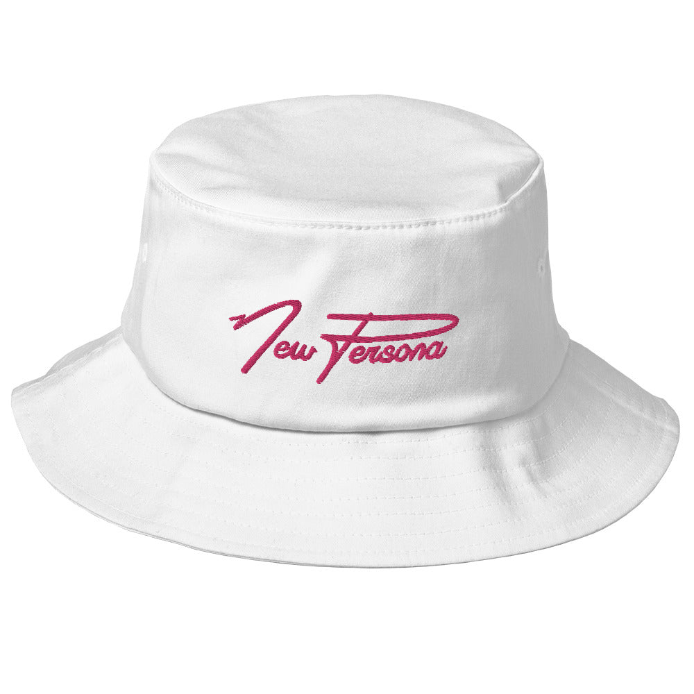 Old School Pink Logo Bucket Hat